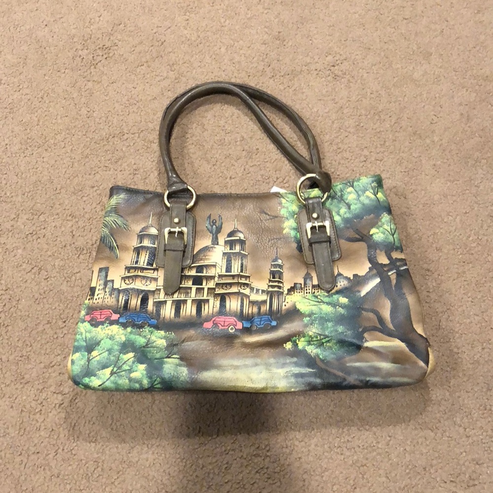 Biacci hand painted leather tote